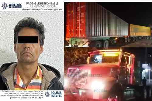 Banda de 5 delincuentes, roban tráiler en Jilotepec, con carga valuada en 8 mdp